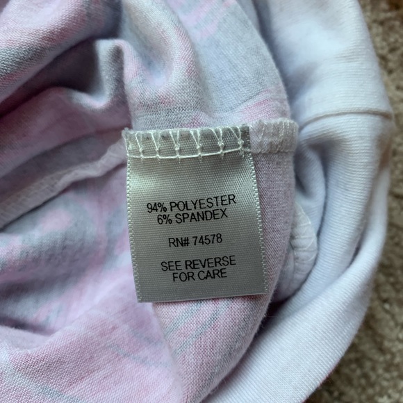 Cache Striped White/Pink/Black Cold Shoulder Long Open Sleeve Top size M - Picture 5 of 7